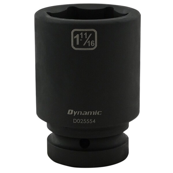 1" Drive Deep Socket, Black Phosphate, Tools 1-11/16" X 1" Drive, 6 Point Deep Length